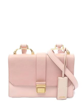 Miu Miu 2010s Madras leather cross body bag - women - Calf Leather - One Size - Pink