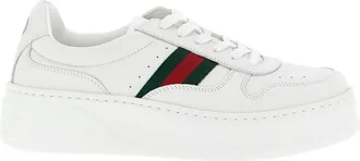 Gucci White Lace Up Sneakers