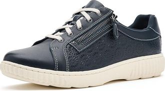 Clarks Caroline Rio Womens Shoes Navy Leather : 7.5 B - Medium