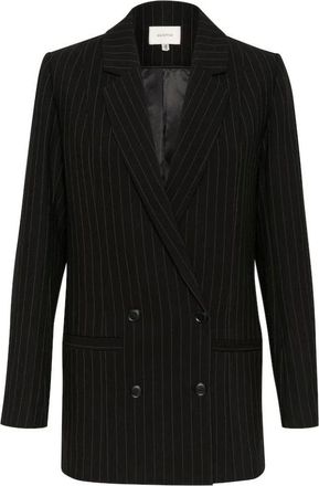 Gestuz Jassen, Dames, Zwart, XS, Pinstripe Blazer