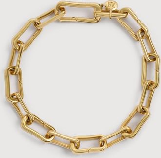 Monica Vinader Gold MV Alta Charm Bracelet