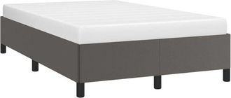 vidaXL Estructura De Cama Sin Colch&oacute;n Cuero Sint&eacute;tico Gris 120x200 Cm Vidaxl