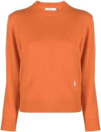 Sporty & Rich crew-neck jumper - women - Wool - M - Orange