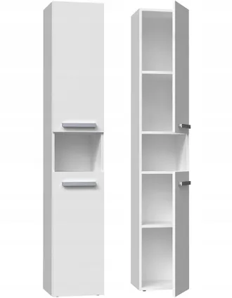 OEM Columna De Estante Para Mueble De Ba&ntilde;o, Color Blanco Mate - Universal, Funcional, F&aacute;cil De Ensamblar