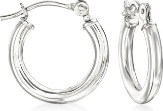 Ross-Simons 1.5mm 14kt White Gold Small Hoop Earrings