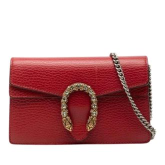 Gucci Pre-owned Dionysus Crossbody Bag - Dames - Pre-owned - Rood - Maat: ONE Size Leer