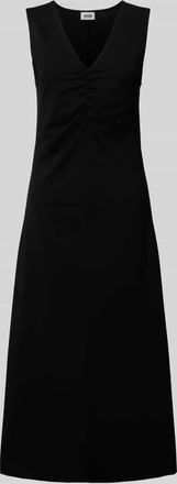 Drykorn Drykorn Midikleid mit V-Ausschnitt Modell JOVANA in Black, Gr&ouml;&szlig;e XS