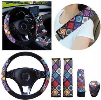 OEM Juego De 5 Fundas Para Volante, Fundas Elegantes Y Antideslizantes Para Volante De Coche (38 Cm)