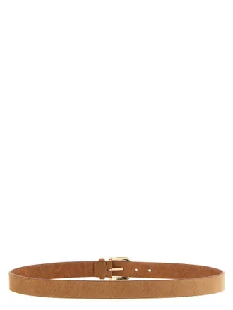 Brunello Cucinelli Inverted Calf Leather Belt - Caramel