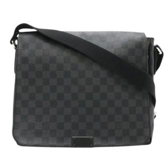 Louis Vuitton Pre-owned District MM Damier Graphite Schoudertas - Dames - Pre-owned - Zwart - Maat: ONE Size Taf