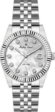 Mathey-Tissot Quartz White Mother of Pearl Dial Ladies Watch H250955A-E