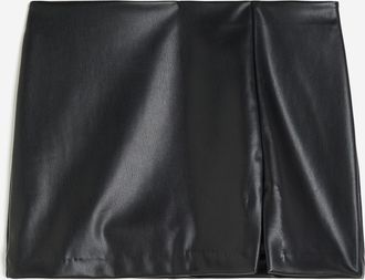 H&M Minijupe mit Schlitz - Schwarz
