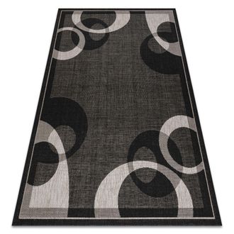 RugsX Rugsx - Alfombra De Cuerda Sisal Floorlux 20078 Negro/plateado Black 240x330 Cm