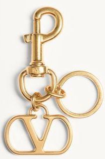 Valentino Garavani Charm Per Borse Con Portachiavi VLogo Signature In Metallo Donna ANTIQUE BRASS UNI