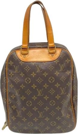 Louis Vuitton Pre-owned Vintage Monogram Canvas Handbag - Dames - Vintage Rugzakken - Bruin - ONE Size - Leer - Vintage