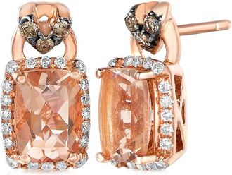 Le Vian Chocolatier 14K Strawberry Gold 1.50 Ct. Tw. Diamond & Morganite Earrings