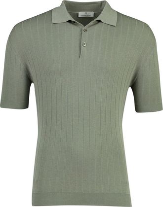 Thomas Maine Korte mouw polo Thomas Maine groen regular fit