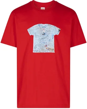 SUPREME 30th Anniversary First Tee T-shirt - unisex - Cotton - L - Red