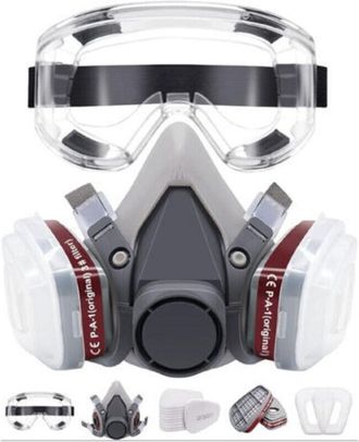 OEM Mascarilla De Seguridad Antipolvo Con Filtro Para Pintar, Proteger Contra El Polvo Y El Formaldeh&iacute;do, Lijar, Pulir, Pulverizar Y Otros Trabajos