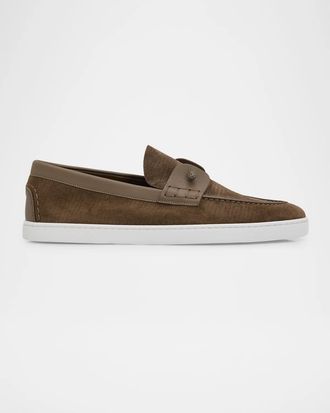 Christian Louboutin Men & apos;s Chambeliboat Yacht Leather Boat Shoes
