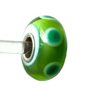 Trollbeads Womens Universal Unique Dot Bead Charm In Green