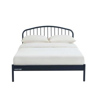 Pantone Cama 140x190 de metal azul noche con somier incluido