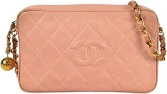 Chanel Pre-owned Leren Crossbodytas - Dames - Vintage Schoudertas - Roze - ONE Size - Leer - Vintage