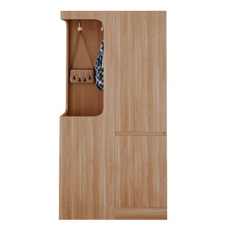 STILVORA Armario Con 1 Puerta, 4 Cajones Y Zona De Colgado Abierta, Para Dormitorio O Despacho, En Madera, 70 X 40 X 170 Cm