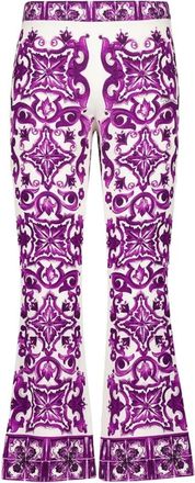 Dolce & Gabbana Dames, Broeken, Veelkleurig, Maat: XS Zijde
