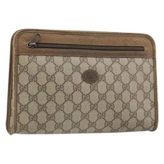 Gucci Pre-owned Plastic Clutch - Dames - Pre-owned - Beige - Maat: ONE Size