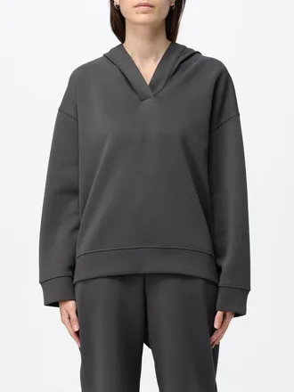 Max Mara S Max Mara Felpa con cappuccio in jersey di cotone con scollo a V