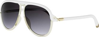 Dior Twincolors A1I Zonnebril - Dames - Accessoires - Wit - Maat: 61 MM