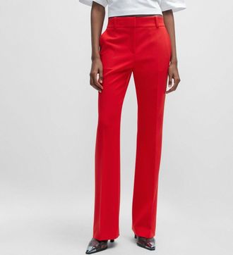 HUGO BOSS Hugo Hovani regular fit broek voor dames in rood