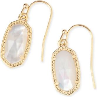 Kendra Scott Womens Lee Drop Hook Earrings In Gold Ivory Mother Of Pearl