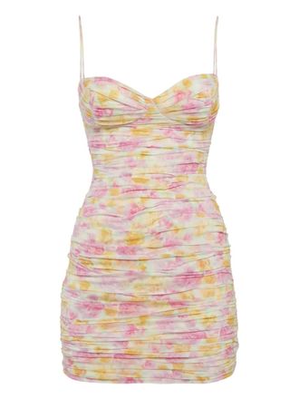 Magda Butrym Abito arricciato a fiori - Rosa