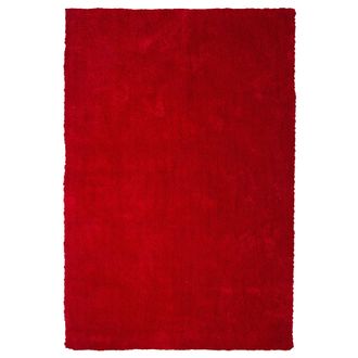 Beliani Beliani - Alfombra De Pelo Largo Roja 140 X 200 Cm Moderna Demre