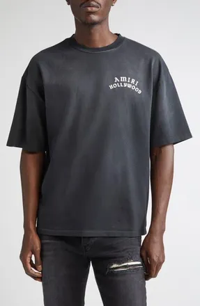 Amiri Hollywood Oversize Logo Graphic T-Shirt in Black at Nordstrom, Size Xxx-Large