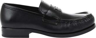 Ferragamo Black Slip On Loafers