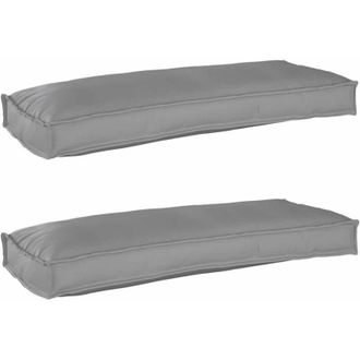vidaXL Set di Cuscini per Pallet 2 pcs Grigio 100 x 40 x 8 cm - Vidaxl