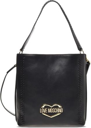 Moschino Zwarte schoudertas van polyurethaan voor dames - Dames - Schoudertassen - Zwart - ONE Size - Tassen