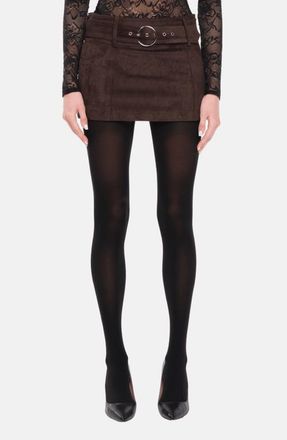 OW Collection ZELDA Mini Skirt in Brown at Nordstrom, Size Medium