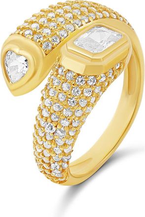 SHYMI Multishape Pav&eacute; Wrap Ring in Gold at Nordstrom, Size 6