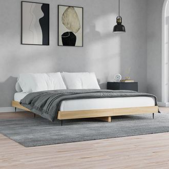 vidaXL Vidaxl - Estructura De Cama Sin Colch&oacute;n Madera Roble Sonoma 120x200 Cm