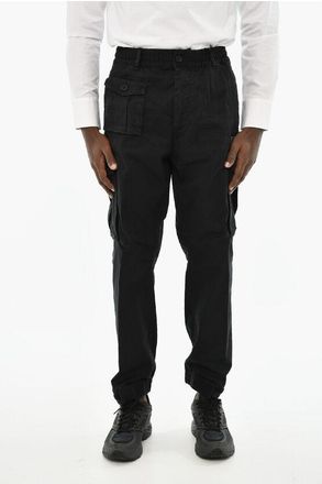 Dsquared2 Cotton Cargo Pants with Drawstring Waist size 56