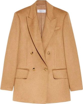 Max Mara Olimpia Blazer Coat - Dames - Blazers - Bruin - L - Wol - Jassen