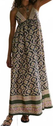 Free People Sorrento Stroll Printed Midi Dress In Blueberry Combo