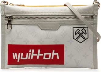 Louis Vuitton Pre-owned Veelzijdige Crossbody Tas met Ritssluiting - Dames - Vintage Schoudertas - Grijs - ONE Size - Vintage