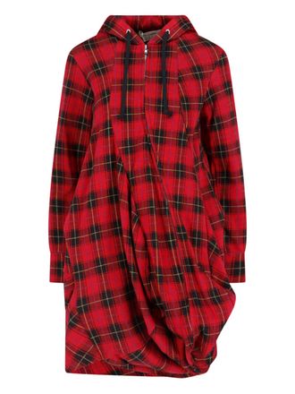 Comme Des Gar&ccedil;ons Abito Midi A Quadri