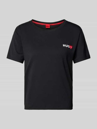 HUGO BOSS Pyjama-Oberteil mit Label-Print Modell NIKKA in Black, Größe S