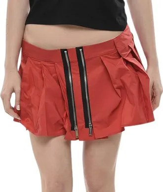 Dsquared2 Red Pleated Mini Skirt
